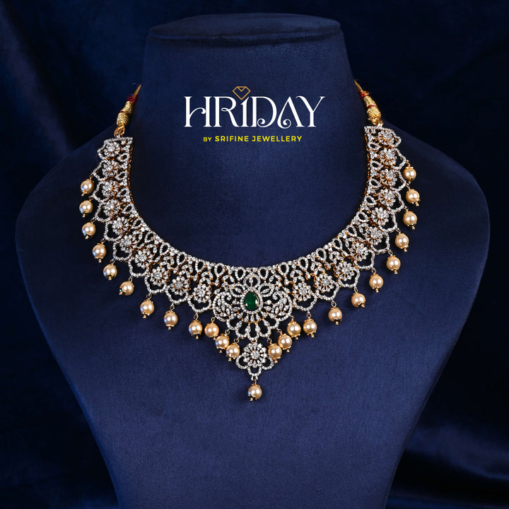 CZ Silver Emerald Necklace