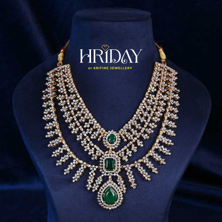CZ Silver Emerald Necklace