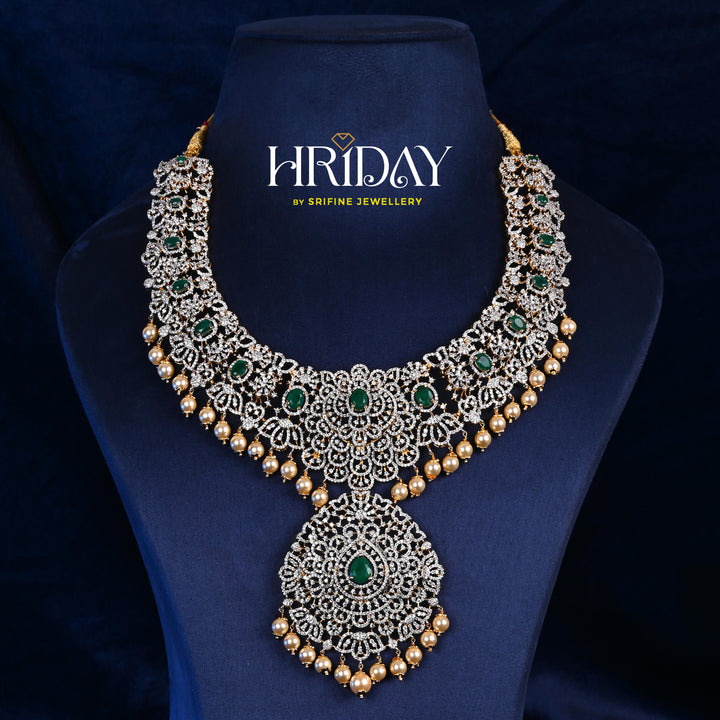 CZ Silver Emerald Necklace