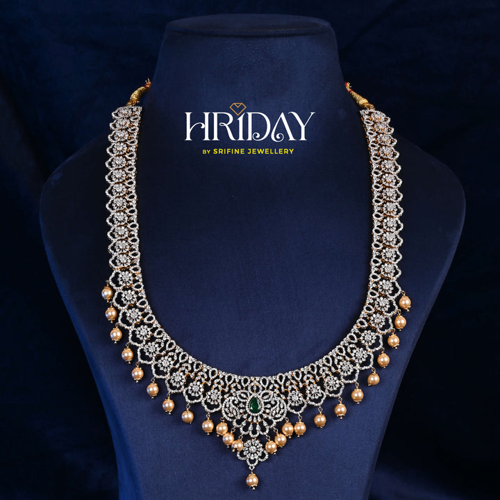 CZ Silver Emerald Necklace