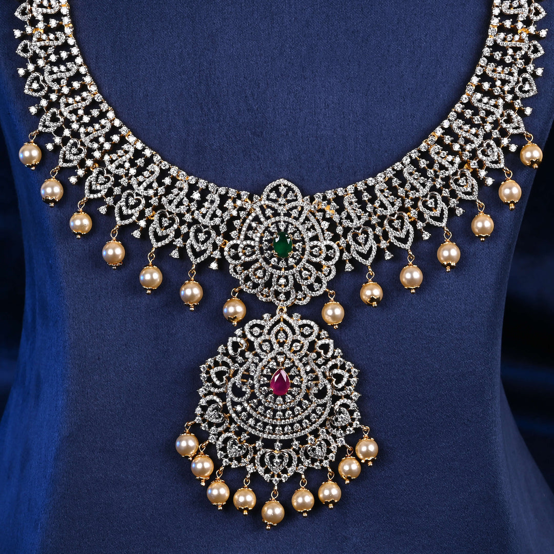 CZ Silver Exclusive Necklace