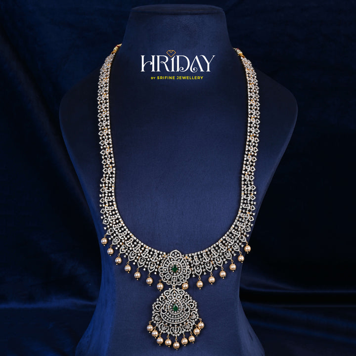 CZ Silver Emerald Necklace