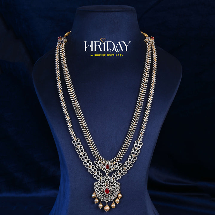 CZ Silver Ruby Necklace