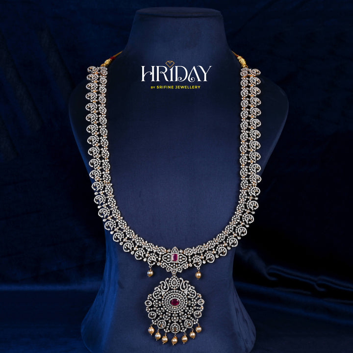 CZ Silver Ruby Necklace