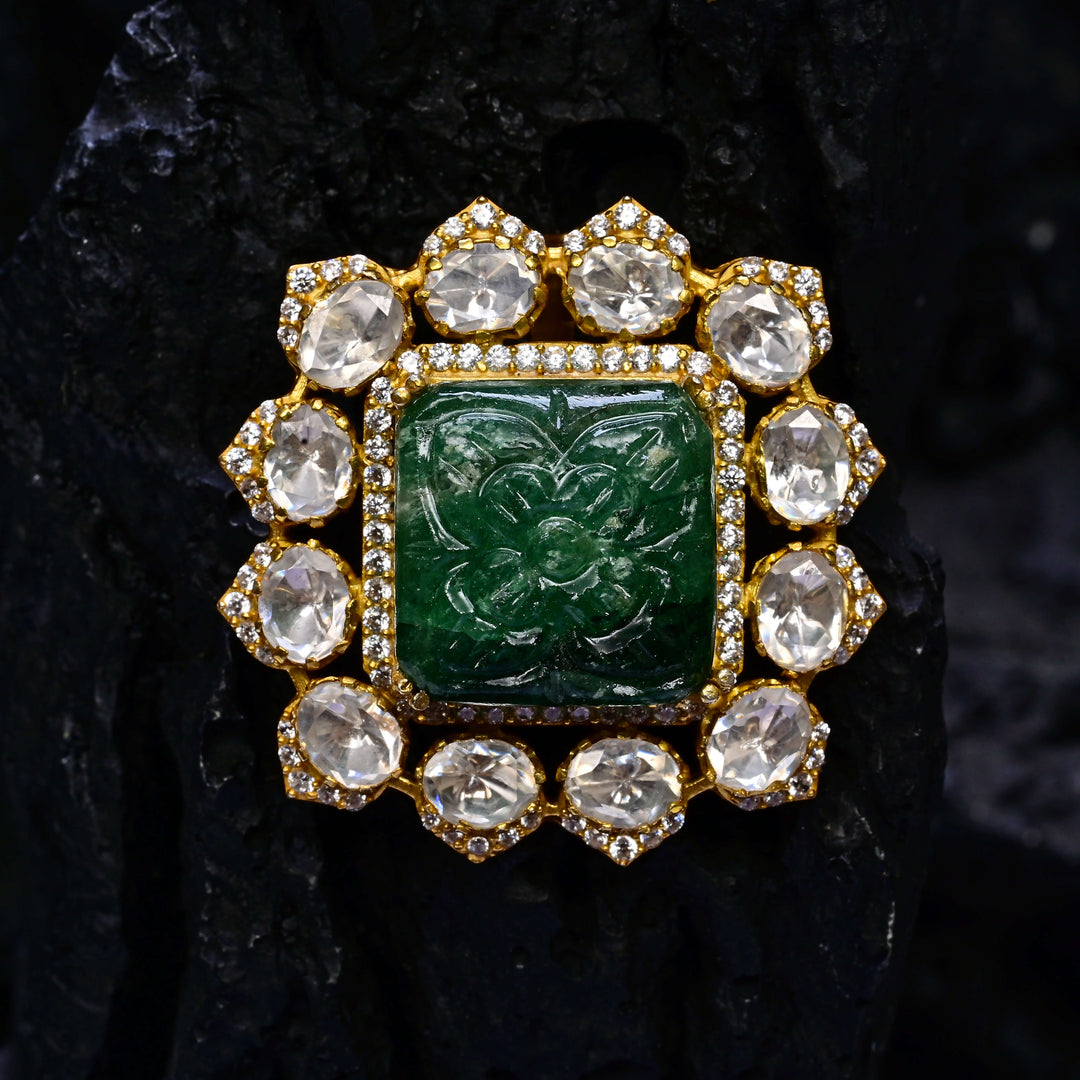 Moissanite Emerald Pendant