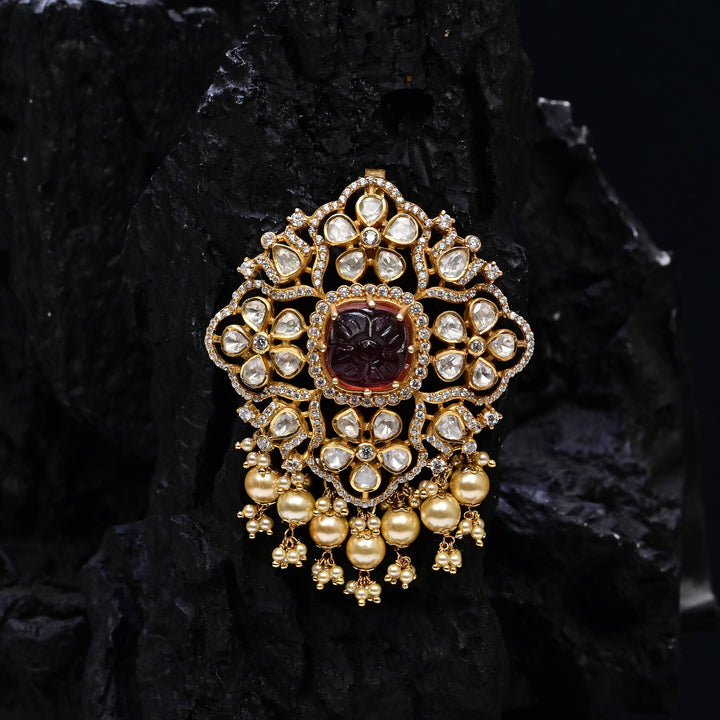 Moissanite Ruby Pendant