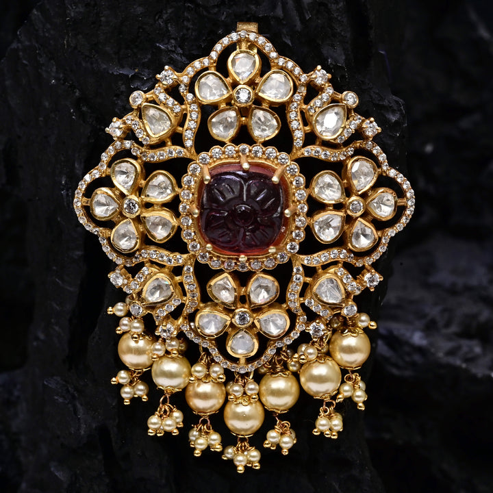 Moissanite Ruby Pendant