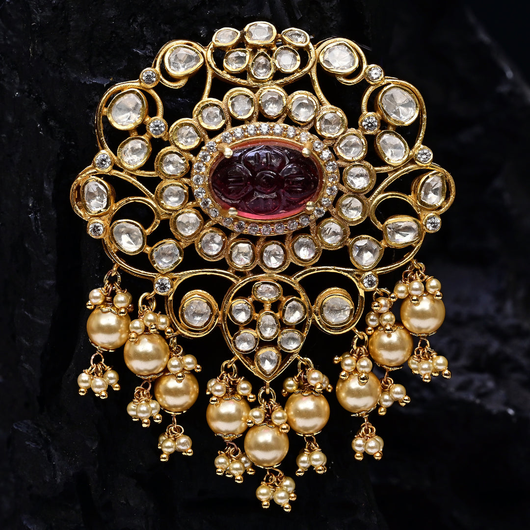 Moissanite Ruby Pendant