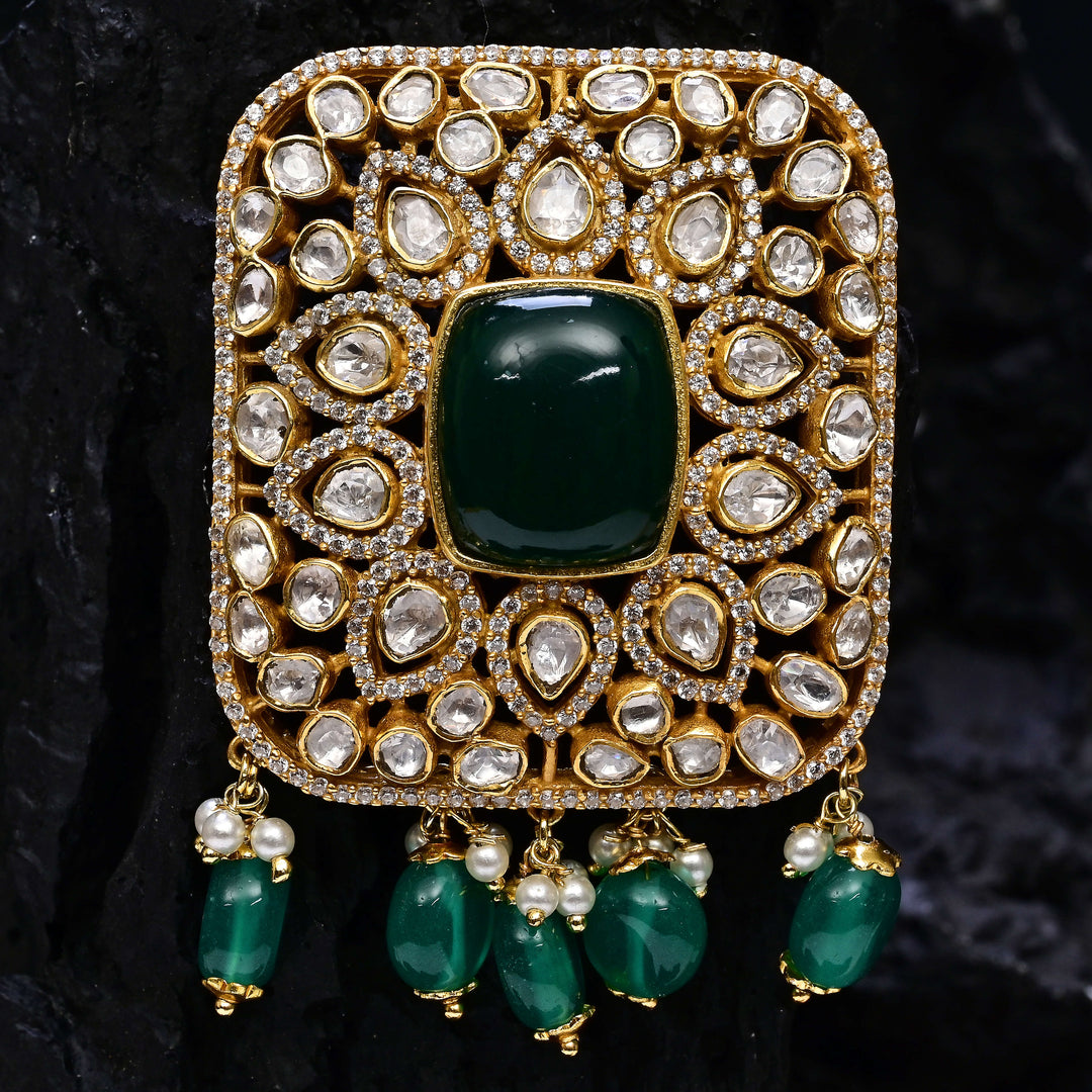 Moissanite Emerald Pendant