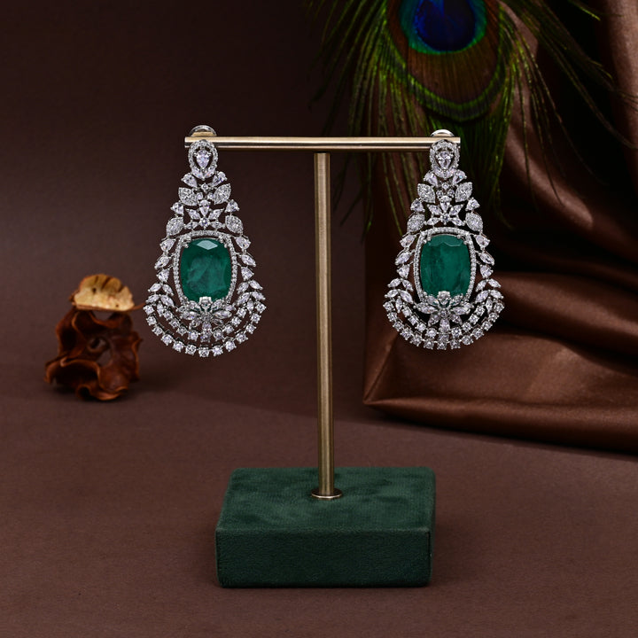 cz emerald choker set