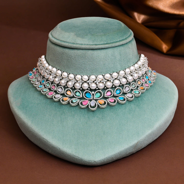 cz multicolor exclusive choker