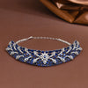 CZ Blue Sapphire Choker Set