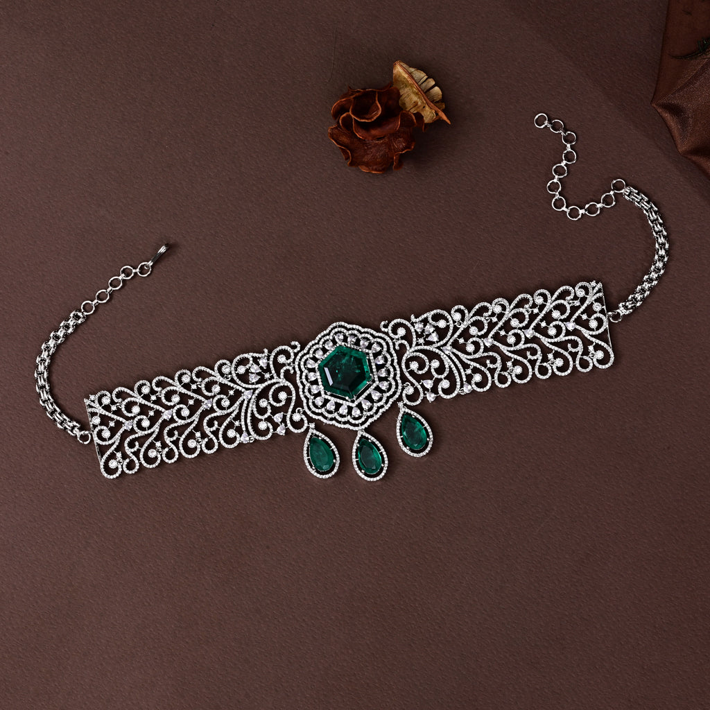 CZ Emerald Choker