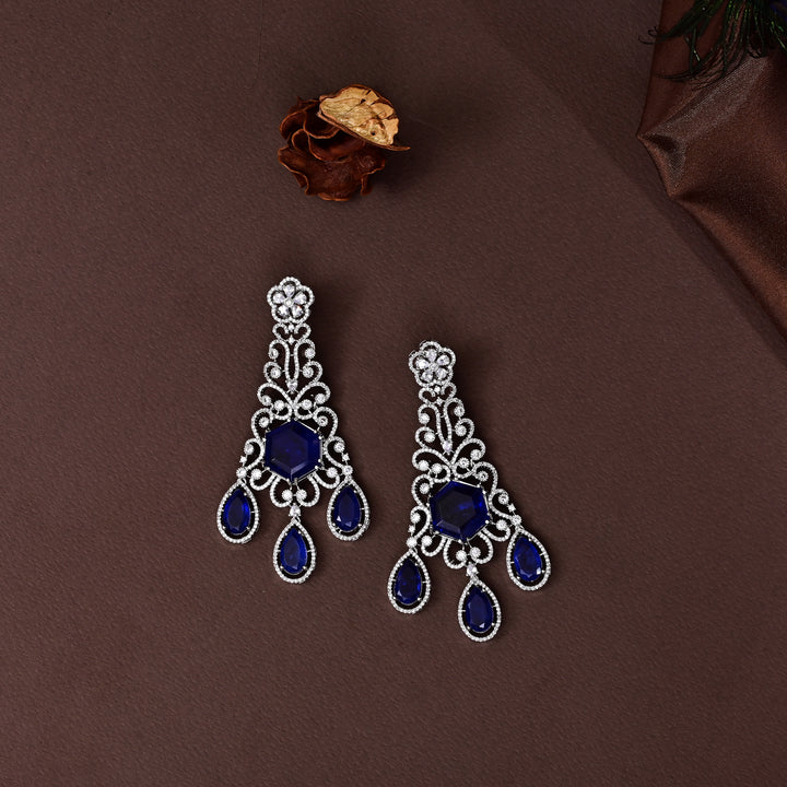 CZ Blue Sapphire Choker Set