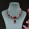 CZ Ruby Exclusive Necklace Set