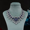 CZ Blue Sapphire Exclusive Necklace Set