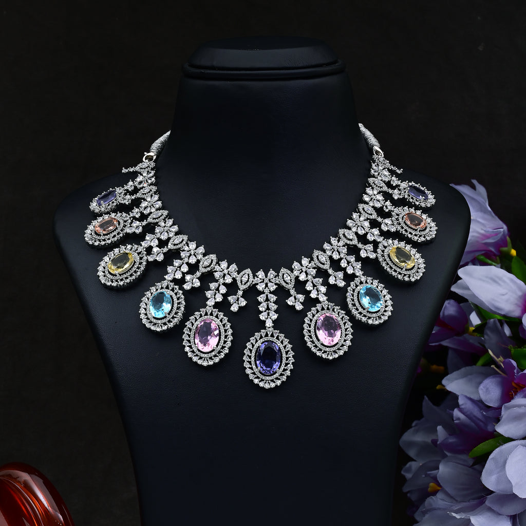 CZ Multicolor Exclusive Necklace Set