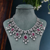 CZ Ruby Necklace Set