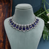 CZ Blue Sapphire Necklace Set