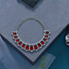 CZ Ruby Necklace Set