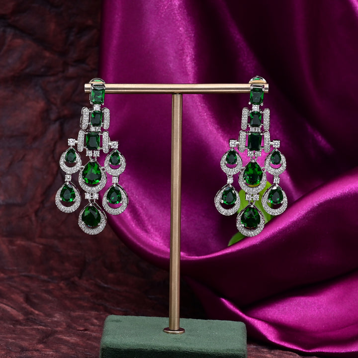 CZ Emerald Exclusive Necklace Set