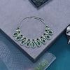 CZ Emerald Necklace Set