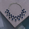 CZ Blue Sapphire Necklace Set