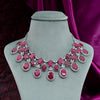 CZ Ruby Necklace Set