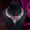 CZ Ruby Exclusive Necklace Set