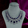 CZ Blue Sapphire Necklace Set