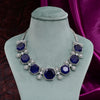 CZ Blue Sapphire Necklace Set