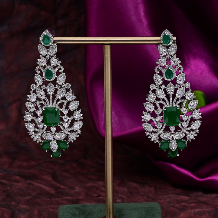 CZ Emerald Necklace Set