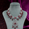 CZ Ruby Necklace Set