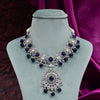 CZ Blue Sapphire Necklace Set