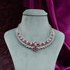 CZ Ruby Necklace Set