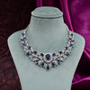 CZ Blue Sapphire Necklace Set