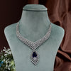 CZ Blue Sapphire Necklace Set