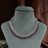 CZ Ruby Necklace Set