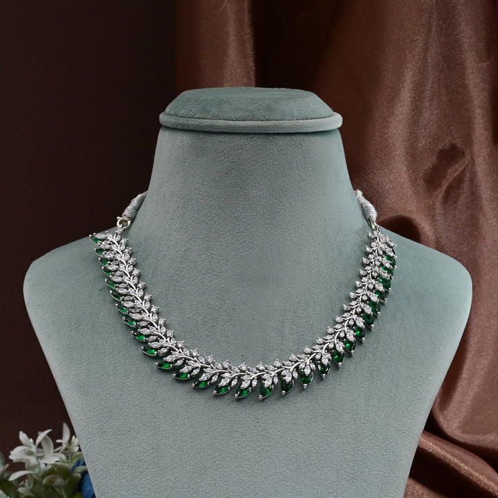 CZ Emerald Necklace set