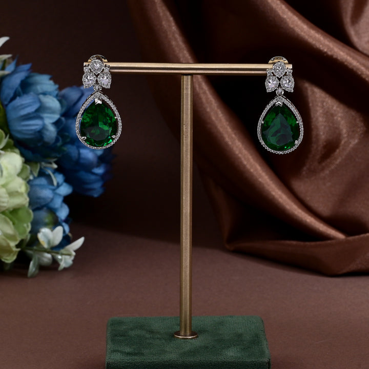 CZ Emerald Necklace Set