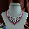 CZ Ruby Necklace Set