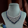 CZ Blue Sapphire Necklace Set