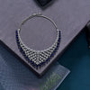 CZ Blue Sapphire Necklace Set