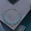 CZ Aquamarine Necklace Set