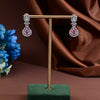 CZ Pink Sapphire Necklace Set