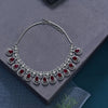 CZ Ruby Necklace Set