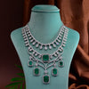 CZ Emerald Necklace Set