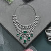 CZ Emerald Necklace Set