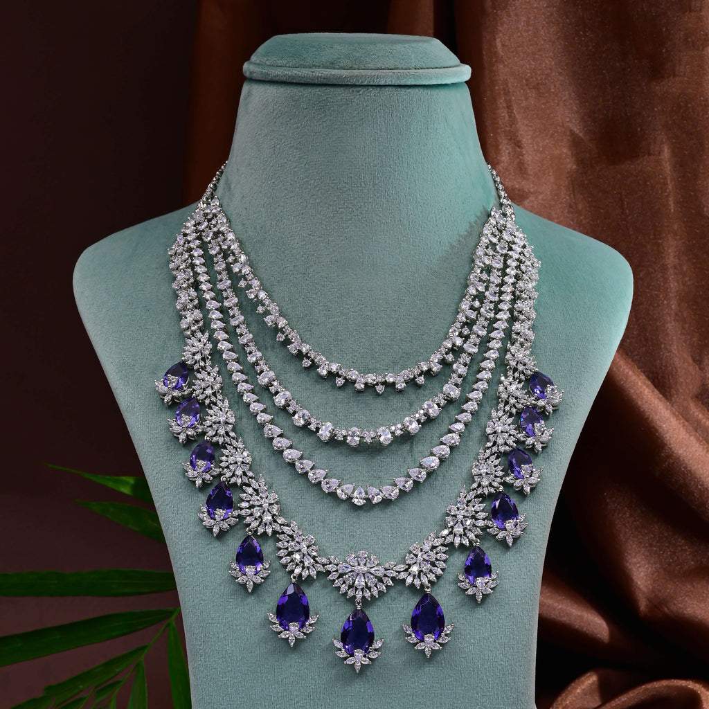 CZ Designer Necklace Set