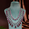 CZ Ruby Necklace Set